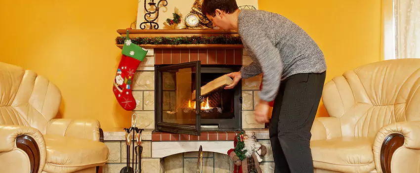 Rusted Metal Fireplace Restoration in Laguna Niguel, California